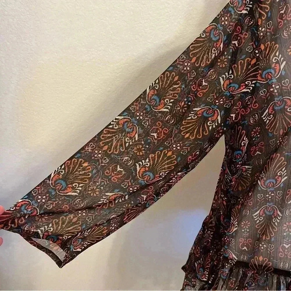 Kut from the Kloth sheer black long sleeve blouse size medium - Picture 7 of 10